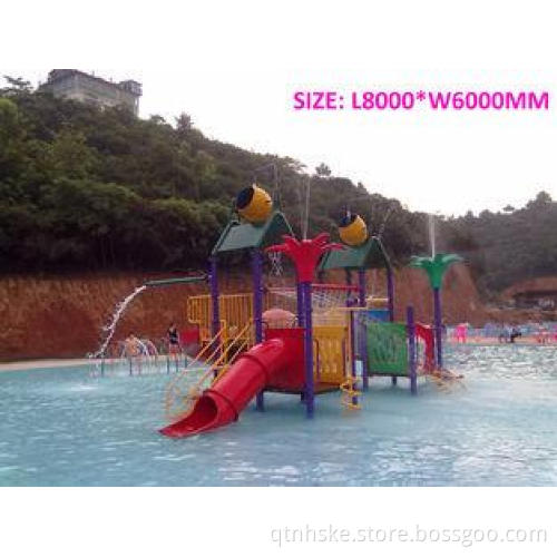 Kids Aqua Splash Water Park 5 Ramp Fiberglass Water Slide F